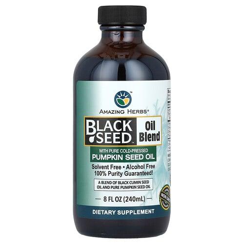 Amazing Herbs Black Seed Oil Blend With Pumpkin Seed Oil 8 Fl Oz 240 Ml product image