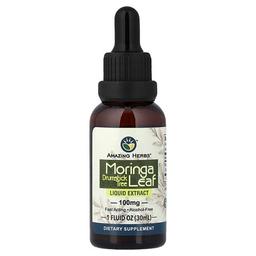 Amazing Herbs Moringa Leaf Liquid Extract 100 Mg 1 Fl Oz 30 Ml