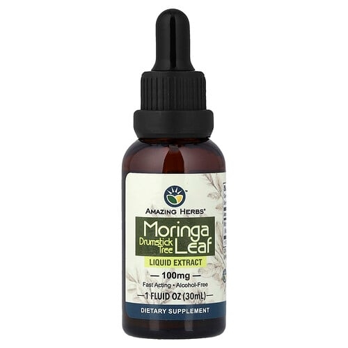 Amazing Herbs Moringa Leaf Liquid Extract 100 Mg 1 Fl Oz 30 Ml product image