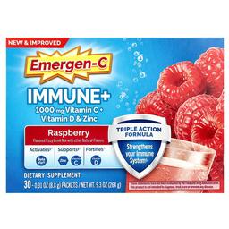 Emergen C Immune Vitamin C Vitamin D Zinc Raspberry 30 Packets 0 31 Oz 8 8 G Each