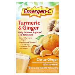 Emergen C Turmeric Ginger Citrus Ginger 18 Packets 0 32 Oz 9 G Each