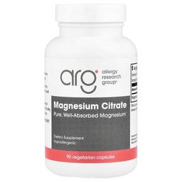 Allergy Research Group Magnesium Citrate 90 Vegetarian Capsules 170 Mg Per Capsule