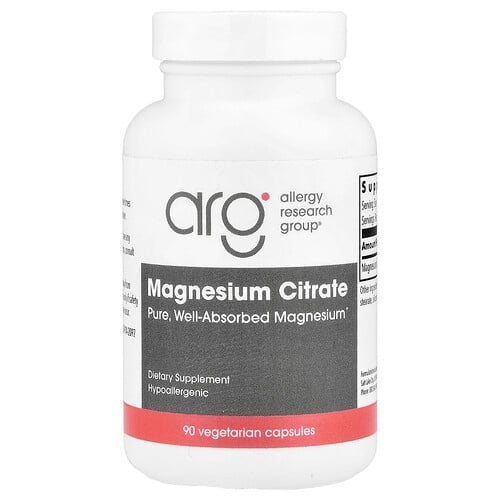 Allergy Research Group Magnesium Citrate 90 Vegetarian Capsules 170 Mg Per Capsule product image