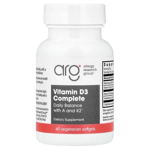Allergy Research Group Vitamin D3 Complete 60 Vegetarian Softgels product image
