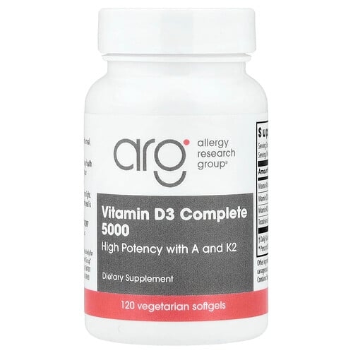 Allergy Research Group Vitamin D3 Complete 5000 120 Vegetarian Softgels product image