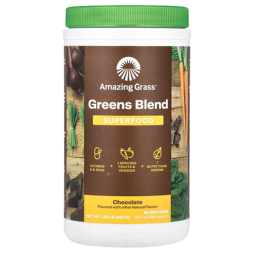 Amazing Grass Greens Blend Superfood Chocolate 1 06 Oz 480 G product image