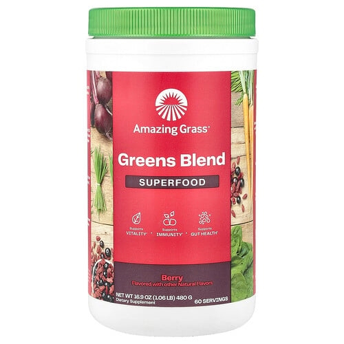 Amazing Grass Greens Blend Superfood Berry 16 9 Oz 480 G product image