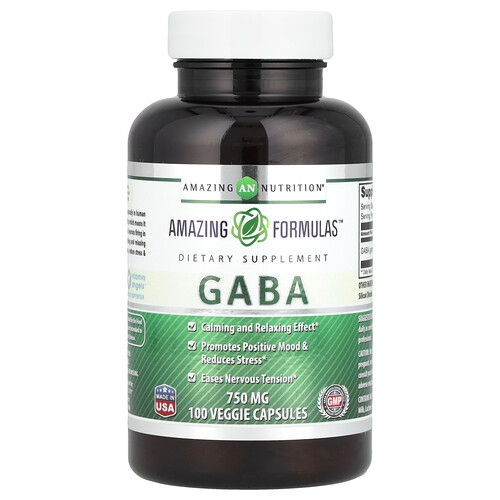 Amazing Nutrition Gaba 750 Mg 100 Veggie Capsules product image