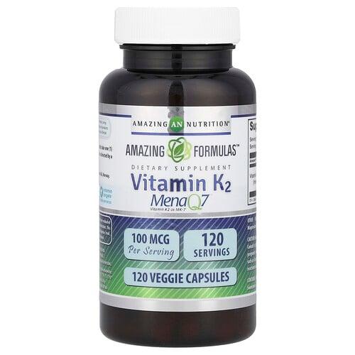 Amazing Nutrition Amazing Formulas Vitamin K2 100 Mcg 120 Veggie Capsules product image