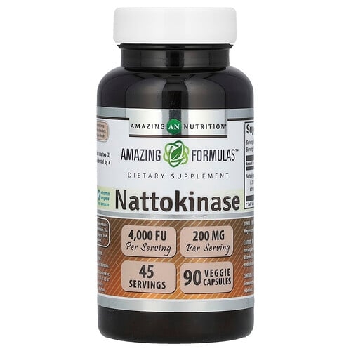 Amazing Nutrition Nattokinase 90 Veggie Capsules 100 Mg Per Capsule product image