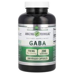 Amazing Nutrition Gaba 750 Mg 200 Veggie Capsules