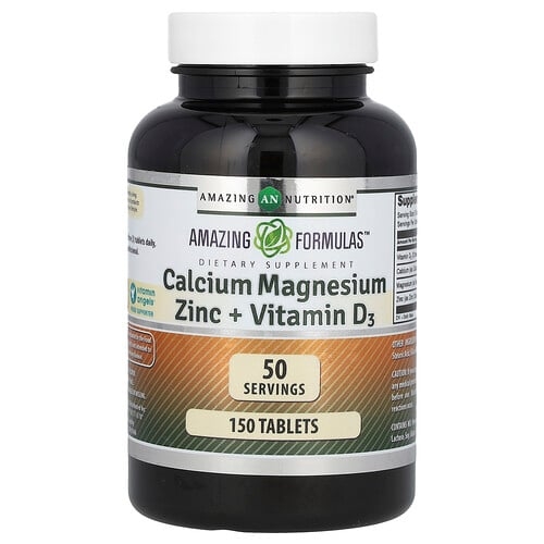 Amazing Nutrition Amazing Formulas Calcium Magnesium Zinc Vitamin D3 150 Tablets product image