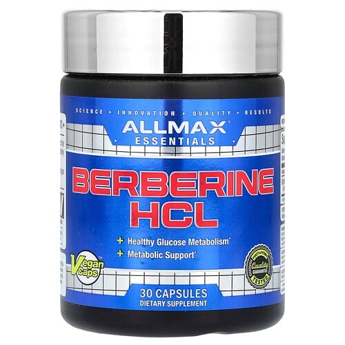 Allmax Essentials Berberine Hcl 500 Mg 30 Vegan Capsules product image