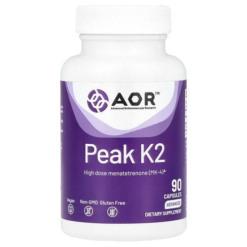 Advanced Orthomolecular Research Aor Peak K2 15 Mg 90 Capsules product image