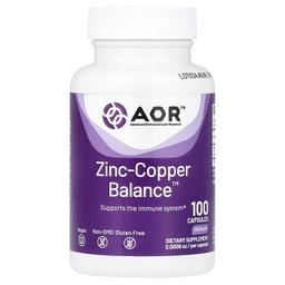 Advanced Orthomolecular Research Aor Zinc Copper Balance 100 Capsules