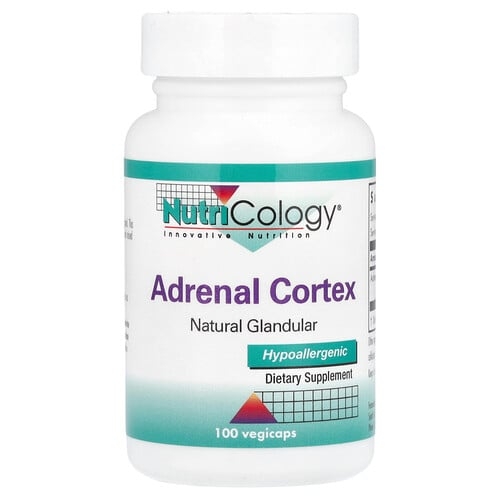 Nutricology Adrenal Cortex Natural Glandular 100 Mg 100 Vegicaps product image