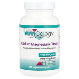 Nutricology Calcium Magnesium Citrate 100 Vegetarian Capsules