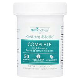 Nutricology Restore Biotic Complete 50 Billion Cfus 60 Delayed Release Vegetarian Capsules