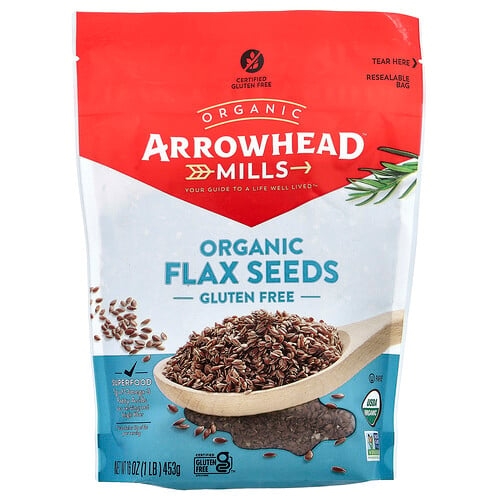Arrowhead Mills Organic Flax Seeds Gluten Free 1 Lb 453 G product image