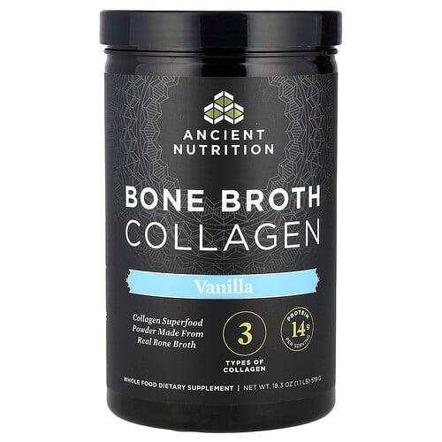 Ancient Nutrition Bone Broth Collagen Vanilla 18 3 Oz 519 G product image