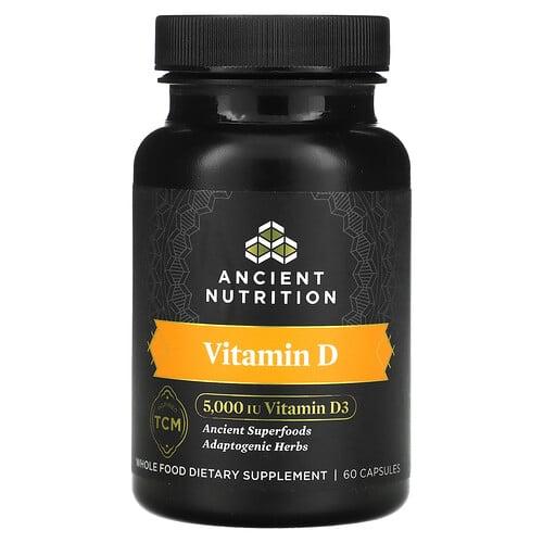 Ancient Nutrition Vitamin D 125 Mcg 5 000 Iu 60 Capsules product image