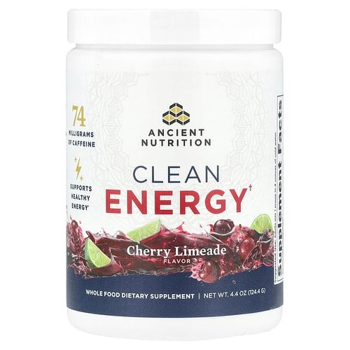 Ancient Nutrition Clean Energy Cherry Limeade 4 4 Oz 124 4 G product image