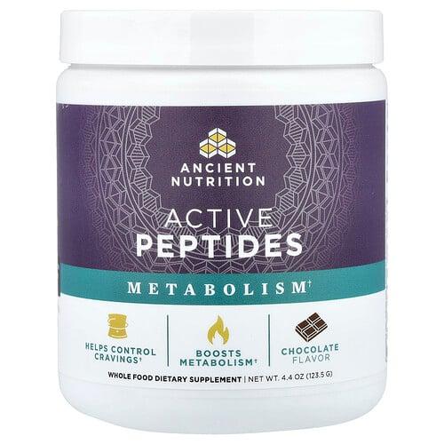 Ancient Nutrition Active Peptides Metabolism Chocolate 4 4 Oz 123 5 G product image