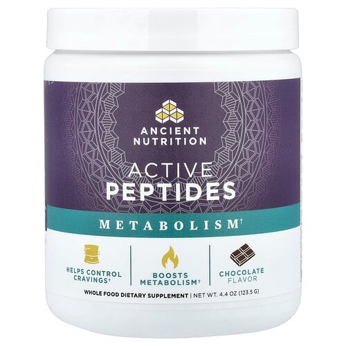 Ancient Nutrition Active Peptides Metabolism Chocolate 4 4 Oz 123 5 G product image