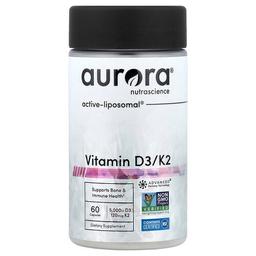 Aurora Nutrascience Vitamin D3 K2 60 Capsules