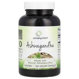 Amazing India Ashwagandha 500 Mg 120 Veggie Capsules