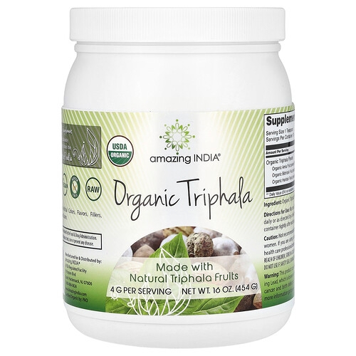 Amazing India Organic Triphala 16 Oz 454 G product image