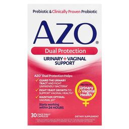 Azo Dual Protection Urinary Vaginal Support 30 Once Daily Capsules