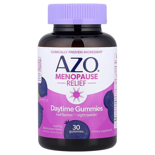 Azo Menopause Relief Daytime Gummies Cooling Blackcurrant 30 Gummies product image