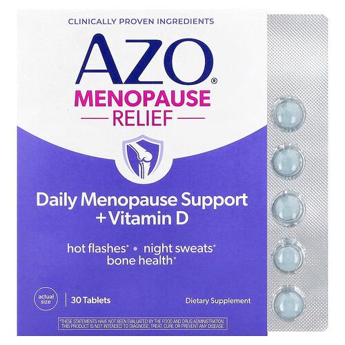 Azo Menopause Relief Daily Menopause Support Vitamin D 30 Tablets product image