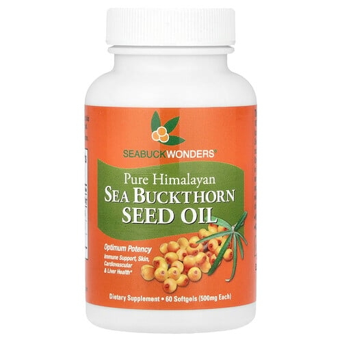 Seabuckwonders Sea Buckthorn Seed Oil 60 Softgels 500 Mg Per Softgel product image