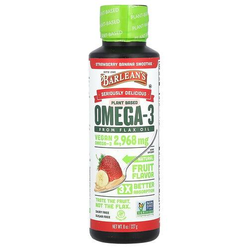 Barlean S Seriously Delicious Plant Based Omega 3 Ffom Flax Oil Strawberry Banana Smoothie 8 Oz 227 G product image