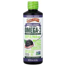 Barlean S Seriously Delicious Plant Based Omega 3 From Flax Oil Blackberry Smoothie 16 Oz 454 G