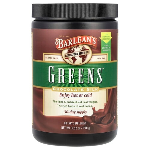 Barlean S Greens Chocolate Silk 9 52 Oz 270 G product image