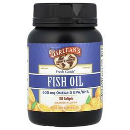 Barlean S Fresh Catch Fish Oil Omega 3 Epa Dha Orange 100 Softgels 300 Mg Per Softgel