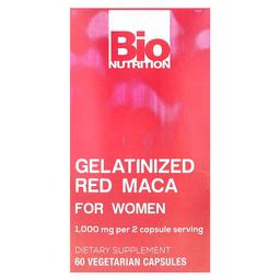 Bio Nutrition Gelatinized Red Maca For Women 60 Vegetarian Capsules 500 Mg Per Capsule