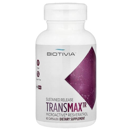 Biotivia Transmaxtr Microactive Resveratrol 60 Capsules 500 Mg Per Capsule product image