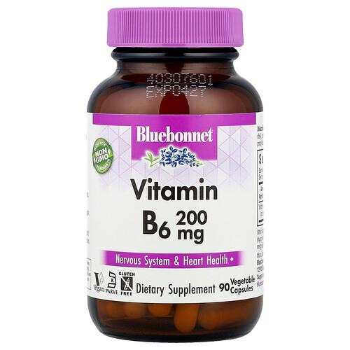 Bluebonnet Nutrition Vitamin B6 200 Mg 90 Vegetable Capsules product image