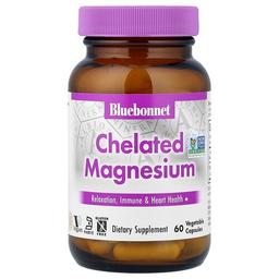 Bluebonnet Nutrition Chelated Magnesium 60 Vegetable Capsules 100 Mg Per Capsule