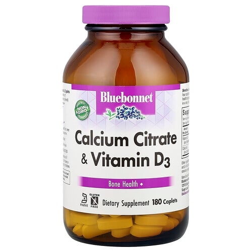 Bluebonnet Nutrition Calcium Citrate Vitamin D3 180 Caplets product image