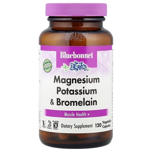 Bluebonnet Nutrition Magnesium Potassium Bromelain 120 Vegetable Capsules product image