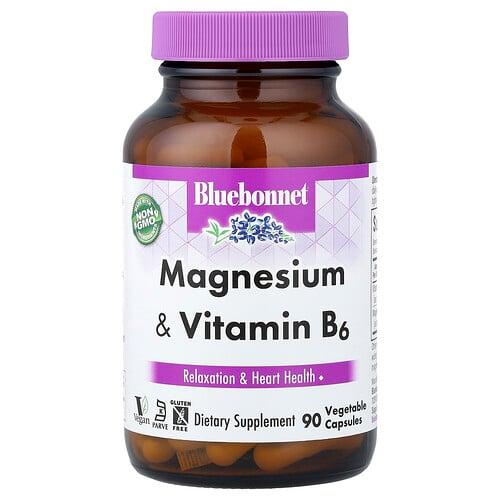 Bluebonnet Nutrition Magnesium Vitamin B6 90 Vegetable Capsules product image