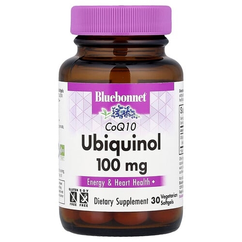 Bluebonnet Nutrition Coq10 Ubiquinol 100 Mg 30 Vegetarian Softgels product image