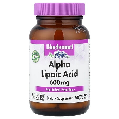 Bluebonnet Nutrition Alpha Lipoic Acid 600 Mg 60 Vegetable Capsules product image