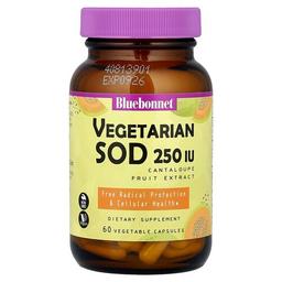 Bluebonnet Nutrition Vegetarian Sod Cantaloupe Fruit Extract 250 Iu 60 Vegetable Capsules