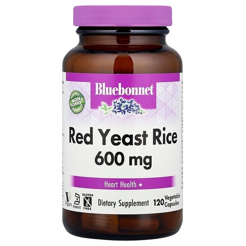 Bluebonnet Nutrition Red Yeast Rice 600 Mg 120 Vegetable Capsules product image